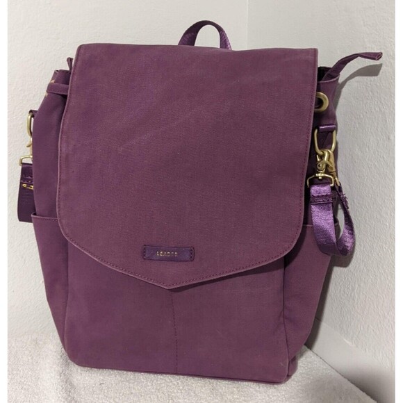Leader Julien Jr Canvas Violet Purple Diaper Bag Backpack - Picture 1 of 12